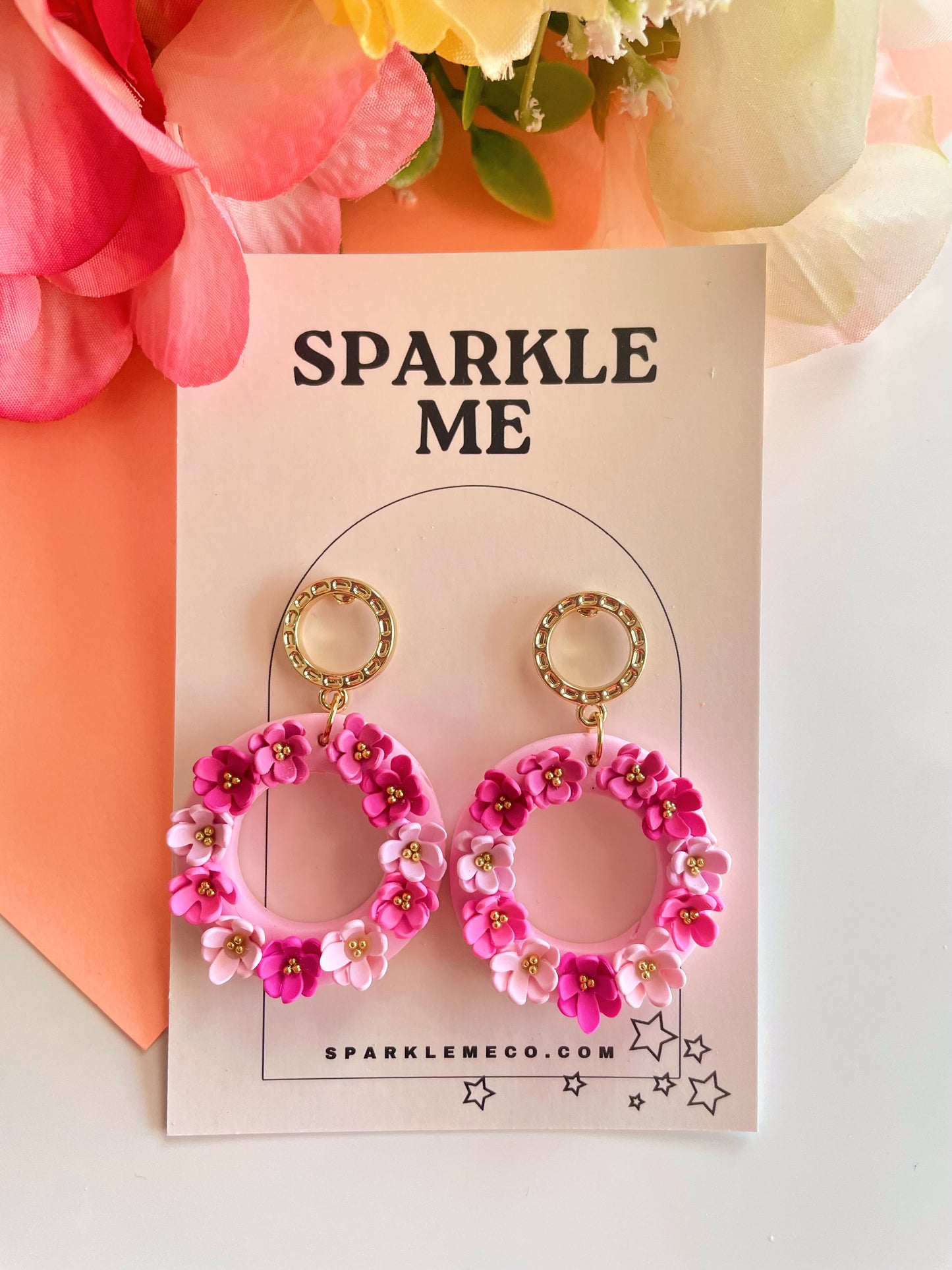 Pink Floral Drops