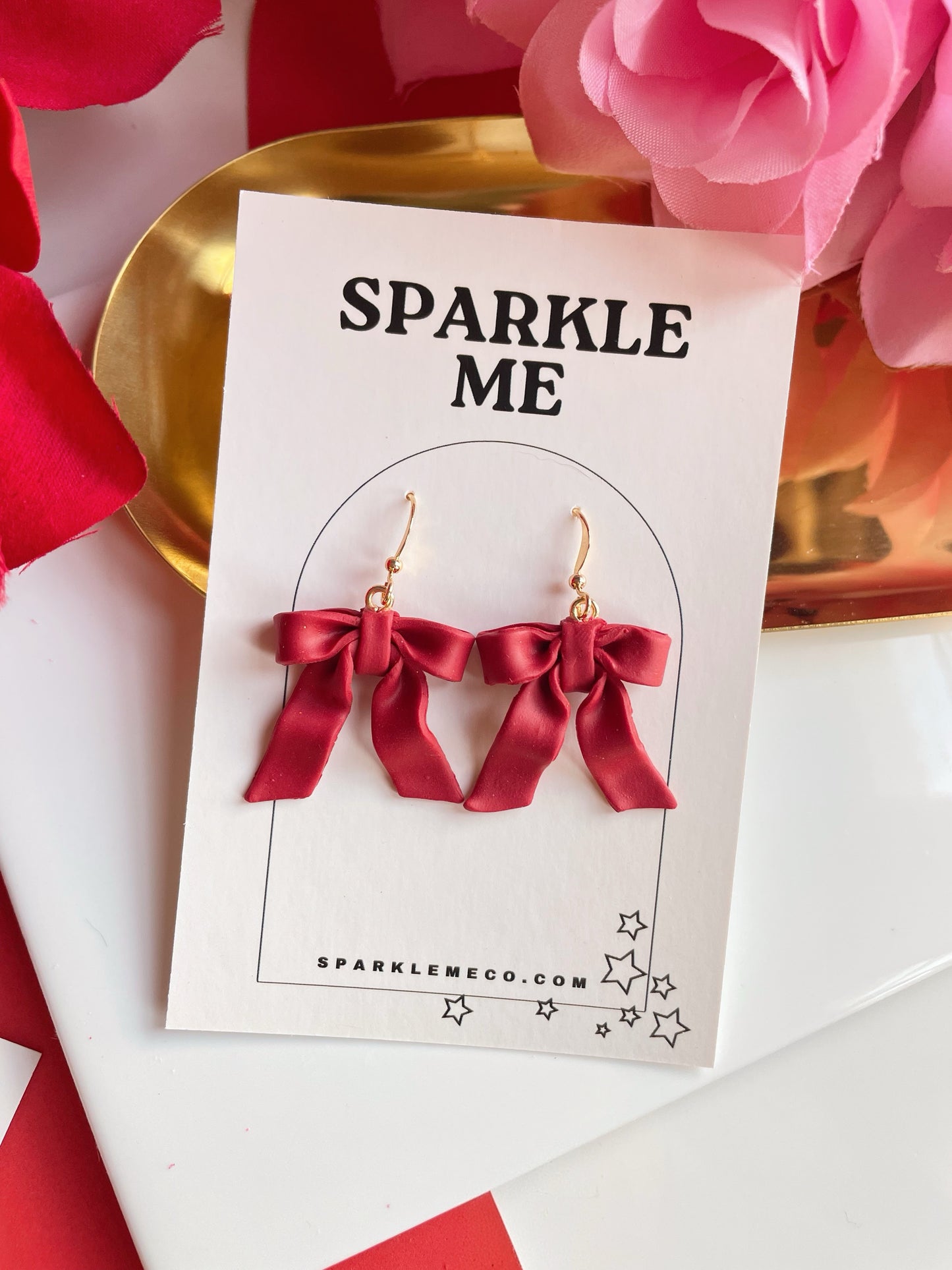 Red Bow Dangles