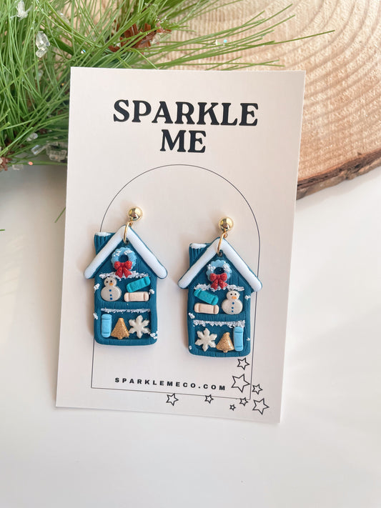 Blue House Shelf Dangles