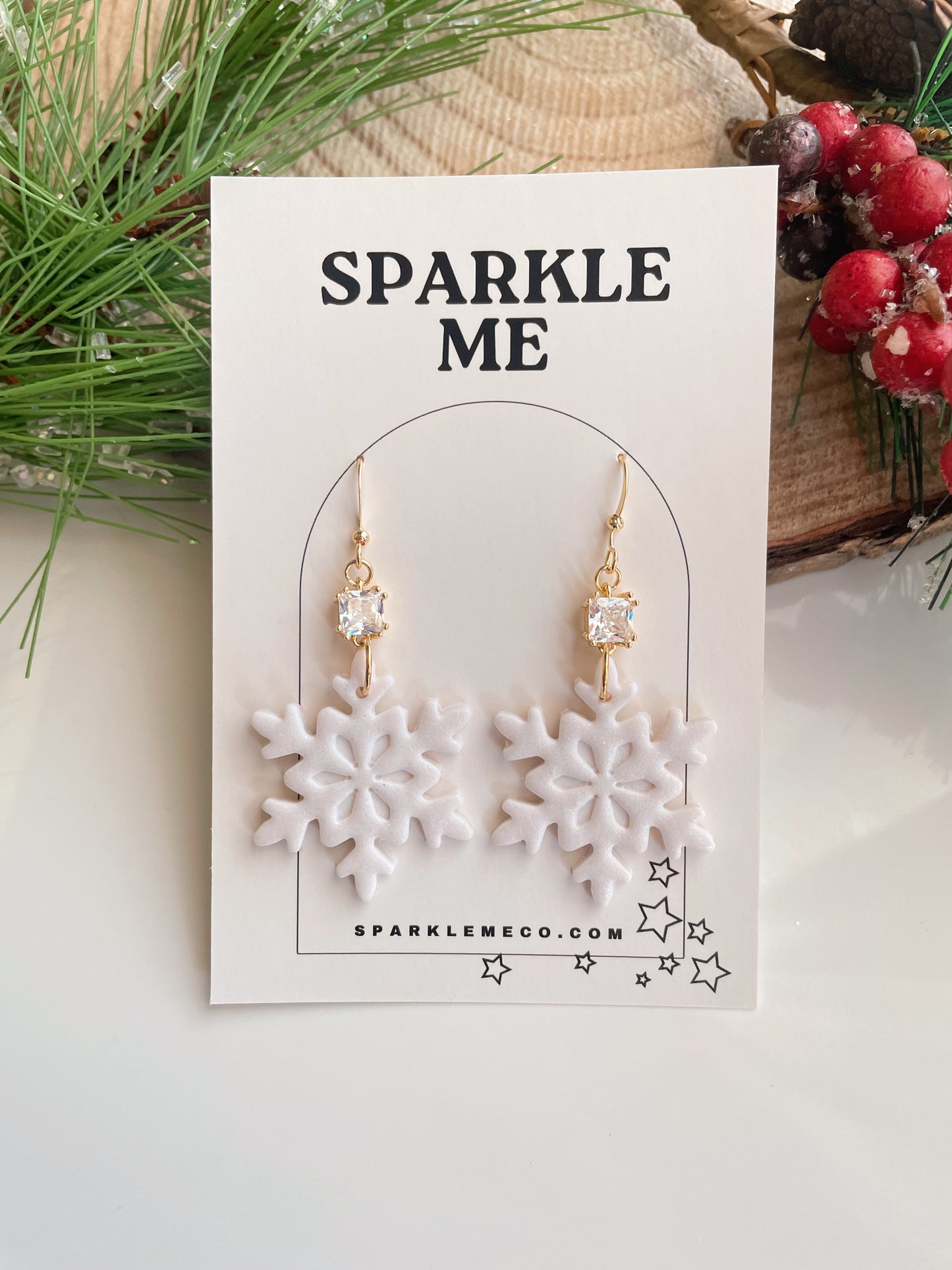 White Snowflake Dangles