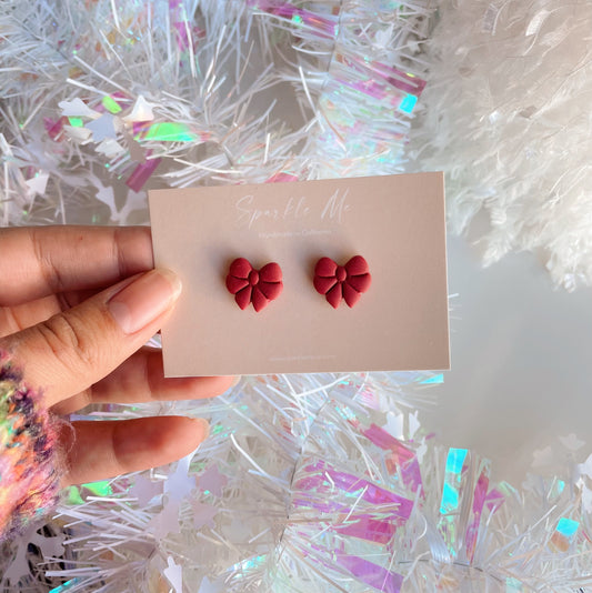 Red Bow Studs