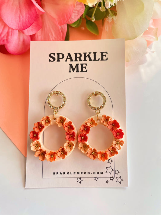 Orange Floral Drops