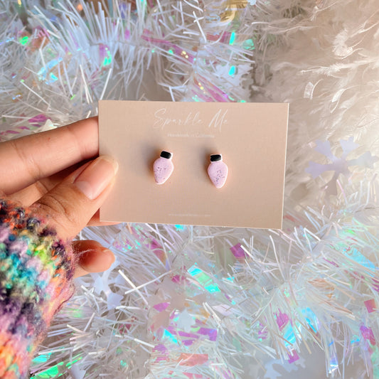 Pink Light Bulb Studs