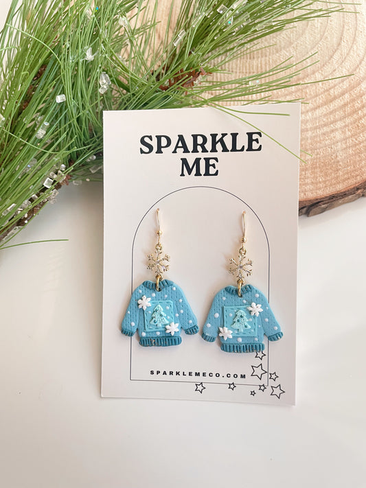 Blue Sweater Dangles