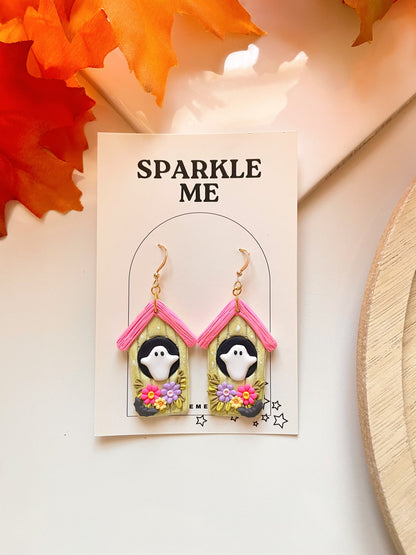 Ghost in Birdhouse Dangles