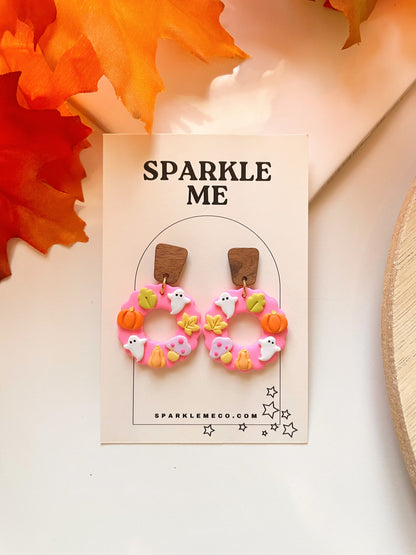 Pink Fall Wreath Drops