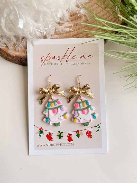 White Cat On Tree Dangles