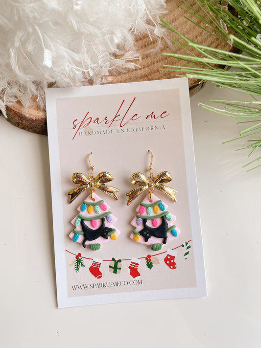 Black Cat On Tree Dangles